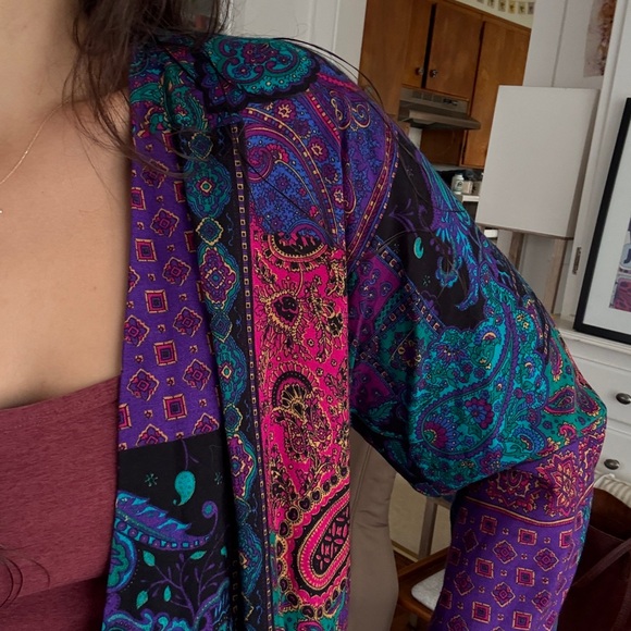 Colorful Patterned Button-Up Jacket - Picture 11 of 11